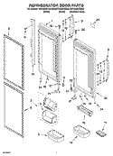 REFRIGERATOR DOOR PARTS Diagram and Parts List for KBFA20ERWH00  KitchenAid Refrigerator