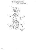 LATCH BOARD Diagram and Parts List for MHE13XHB1  Roper Microwave