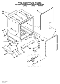 TUB AND FRAME PARTS Diagram and Parts List for KUDT03FTBL0  KitchenAid Dishwasher