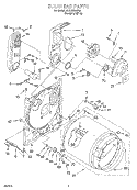 BULKHEAD Diagram and Parts List for 8LGR5636FQ1  Whirlpool Dryer