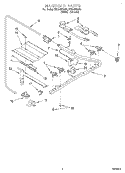 MANIFOLD Diagram and Parts List for SF314PEAN3  Whirlpool Range