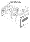 OVEN DOOR Diagram and Parts List for KDDT207BAL7  KitchenAid Range