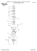 SECTION Diagram and Parts List for GC2000XP  Whirlpool Food Waste Disposer