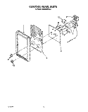 CONTROL PANEL Diagram and Parts List for KEMI300WBL2  KitchenAid Microwave Oven Combo