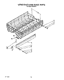 UPPER RACK AND TRACK Diagram and Parts List for KPDI620T1  KitchenAid Dishwasher