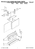 DOOR AND PANEL PARTS Diagram and Parts List for KUDP02IRWH4  KitchenAid Dishwasher