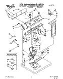 TOP AND CONSOLE, LIT/OPTIONAL Diagram and Parts List for LGP6848AN0  Whirlpool Dryer
