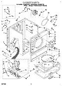 CABINET Diagram and Parts List for LGR6634DZ0  Whirlpool Dryer