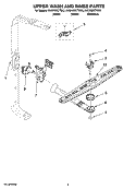 UPPER WASH AND RINSE PARTS Diagram and Parts List for KUDK03CTWH3  KitchenAid Dishwasher