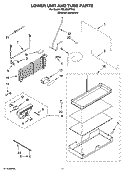 LOWER UNIT AND TUBE PARTS Diagram and Parts List for KBLS36FTX02  KitchenAid Refrigerator
