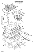 SHELF PARTS, OPTIONAL PARTS Diagram and Parts List for IKT196301  Inglis Refrigerator