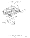 UPPER RACK AND TRACK Diagram and Parts List for 4KUDC220T2  KitchenAid Dishwasher