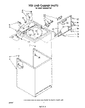 TOP AND CABINET , LITERATURE AND OPTIONAL Diagram and Parts List for LA5000XPW0  Whirlpool Washer