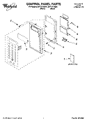 CONTROL PANEL PARTS Diagram and Parts List for MH1141XMQ1  Whirlpool Microwave