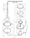 AGITATOR, BASKET AND TUB Diagram and Parts List for LA6055XSW2  Whirlpool Washer