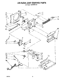 AIR FLOW AND CONTROL Diagram and Parts List for CAW05A1A1  Whirlpool Air Conditioner