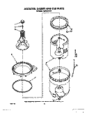AGITATOR, BASKET AND TUB Diagram and Parts List for CA2762XWG0  Whirlpool Washer
