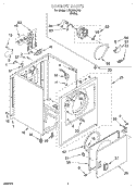 SECTION Diagram and Parts List for LER3634JW0  Whirlpool Dryer