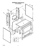 EXTERNAL OVEN Diagram and Parts List for FGP355VL2  Whirlpool Range