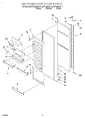 REFRIGERATOR DOOR Diagram and Parts List for KSFS20QEAL1  KitchenAid Refrigerator