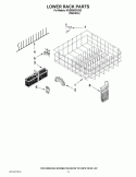 LOWER RACK PARTS Diagram and Parts List for KUDE50CXSS2  KitchenAid Dishwasher