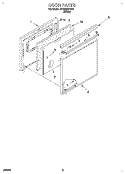 DOOR Diagram and Parts List for RF354BXDW1  Whirlpool Range