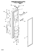 FREEZER DOOR PARTS Diagram and Parts List for 6GS2SHQXRQ00  Whirlpool Refrigerator