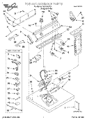 TOP AND CONSOLE, LIT/OPTIONAL Diagram and Parts List for LGQ8000HQ0  Whirlpool Dryer