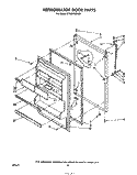 REFRIGERATOR DOOR , NOT ILLUSTRATED Diagram and Parts List for ET18XKXSW01  Whirlpool Refrigerator