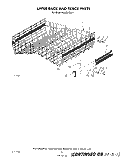 UPPER RACK AND TRACK Diagram and Parts List for KUDC210S1  KitchenAid Dishwasher