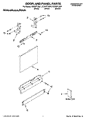 DOOR AND PANEL PARTS Diagram and Parts List for KUDI01TJBT1  KitchenAid Dishwasher