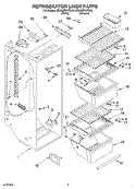 REFRIGERATOR LINER Diagram and Parts List for 8ED20ZKXFW05  Whirlpool Refrigerator