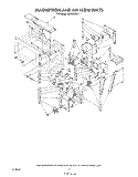 MAGNETRON AND AIRFLOW Diagram and Parts List for MH6600XV1  Whirlpool Microwave