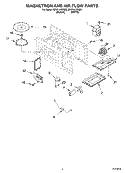 MAGNETRON AND AIRFLOW Diagram and Parts List for MH6141XKQ0  Whirlpool Microwave