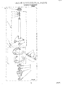 BRAKE AND DRIVE TUBE, GEARCASE Diagram and Parts List for 3LSP8255DW0  Whirlpool Washer