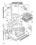 LOWER OVEN Diagram and Parts List for RM280PXAQ0  Whirlpool Wall Oven