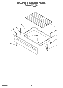 DRAWER & BROILER PARTS Diagram and Parts List for FEP310KW5  Roper Range