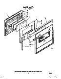 DOOR Diagram and Parts List for RS677PXV0  Whirlpool Range