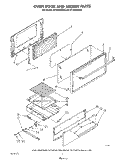 OVEN DOOR AND BROILER Diagram and Parts List for SF302BERW2  Whirlpool Range