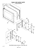 DOOR AND LATCH Diagram and Parts List for RM275PXL0  Whirlpool Microwave Oven Combo