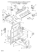 CONTROLS AND REAR PANEL Diagram and Parts List for 6LSP8255AW0  Whirlpool Washer