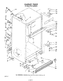 CABINET Diagram and Parts List for KTRF18MSPLY0  Whirlpool Refrigerator