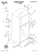 CABINET, LITERATURE Diagram and Parts List for ET9CHKXKB01  Whirlpool Refrigerator