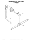 UPPER WASH AND RINSE PARTS Diagram and Parts List for IWU98761  Inglis Dishwasher