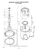 AGITATOR, BASKET AND TUB Diagram and Parts List for LA6058XSW1  Whirlpool Washer