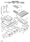 SHELF PARTS Diagram and Parts List for KTRC22KMBT05  KitchenAid Refrigerator