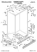 CABINET PARTS Diagram and Parts List for KSSP48QMS03  KitchenAid Refrigerator