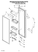 REFRIGERATOR DOOR PARTS Diagram and Parts List for EC3JHAXRL11  Whirlpool Refrigerator