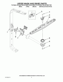 UPPER WASH AND RINSE PARTS Diagram and Parts List for DU1055XTVS5  Whirlpool Dishwasher