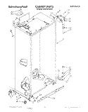 CABINET Diagram and Parts List for KSSS36DWX00  KitchenAid Refrigerator